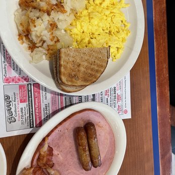 Park Place Diner - Breakfast Sampler w scrambled eggs and Rye toast - Diners Near Me - Denver, Pennsylvania Park Place Diner - Breakfast Sampler w scrambled eggs and Rye toast - Diners Near Me - Denver, Pennsylvania