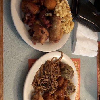 China Buffet II - two plates of food on a table - Chinese Near Me - Miami, Florida