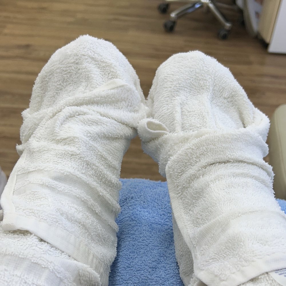 Allure Spa Nails - Hot towels. - Nail Salons Near Me - Savannah, Georgia