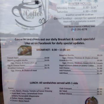 The Coffee Shop - Cafes Near Me - Milford, Iowa The Coffee Shop - Cafes Near Me - Milford, Iowa