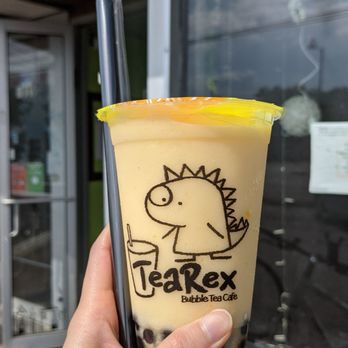 TeaRex Bubble Tea Cafe - Mango lychee bubble tea with tapioca pearls - Bubble Tea Near Me - Skokie, Illinois TeaRex Bubble Tea Cafe - Mango lychee bubble tea with tapioca pearls - Bubble Tea Near Me - Skokie, Illinois