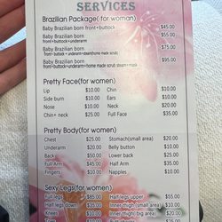 Sugaring Wax by Jassie - Sugar Waxing Menu for Women