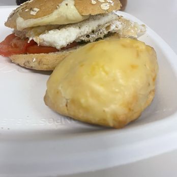 Panera Bread - Orange scone & breakfast sandwich. - Salad Near Me - Beverly Hills, California