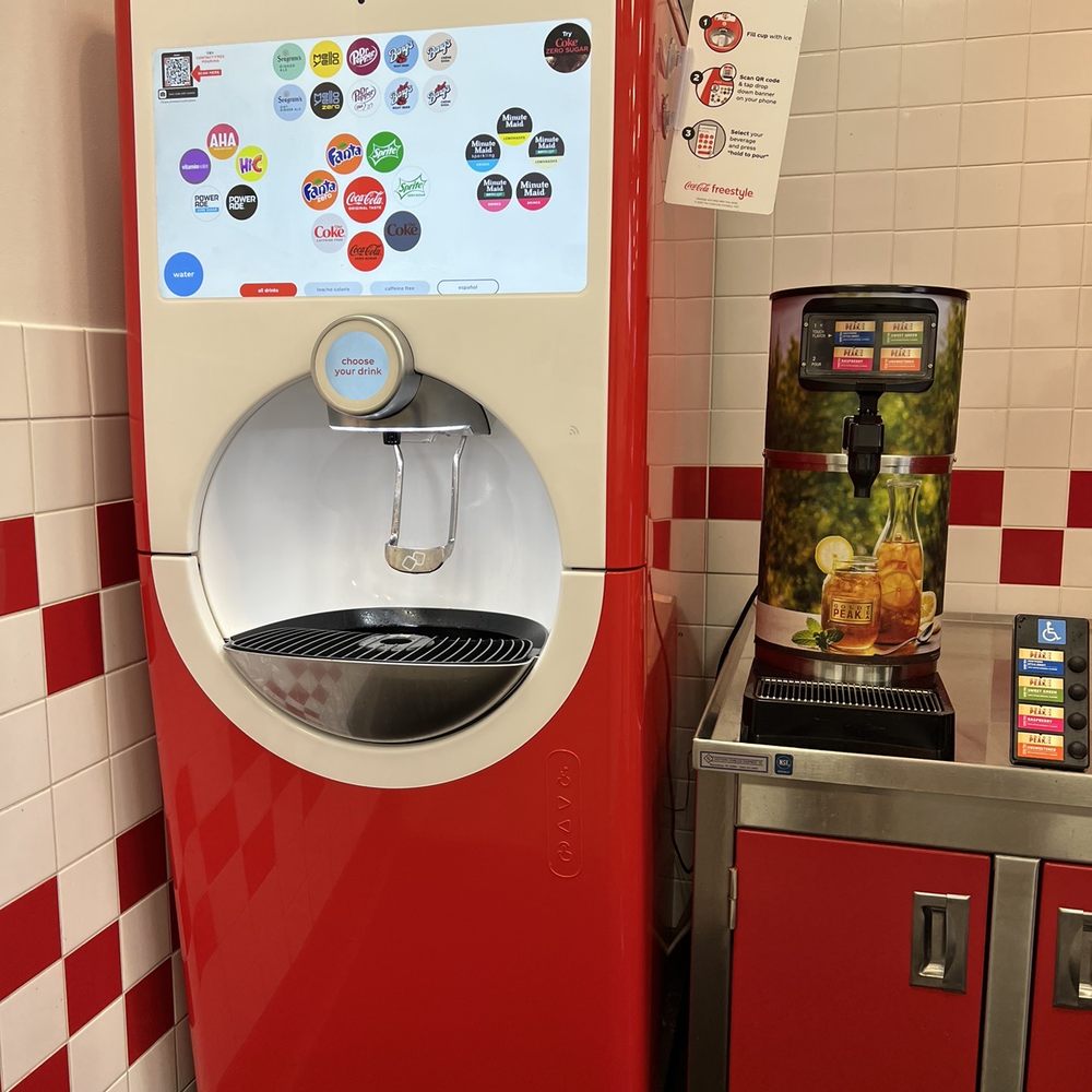 Five Guys - drink dispenser - Burgers Near Me - Kalispell, Montana Five Guys - drink dispenser - Burgers Near Me - Kalispell, Montana