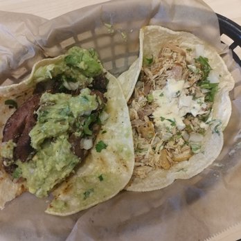 La Plancha - Carne asada (L); Chicken (R) - Mexican Near Me - St Simons Island, Georgia