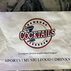 Cocktails Bar and Grill - Menu May 2024