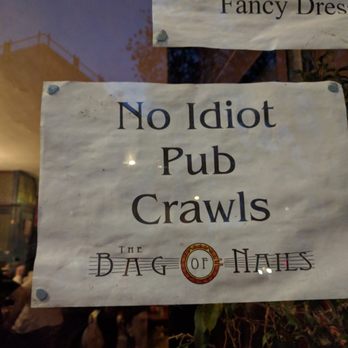 The Bag o' Nails - Sign on the door - Pubs Near Me - Bristol, BST The Bag o' Nails - Sign on the door - Pubs Near Me - Bristol, BST
