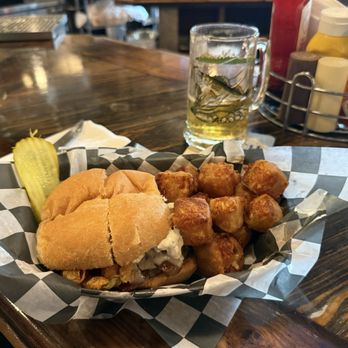 Dead River Saloon - Pickle burger with beer cheese - Bars Near Me - Neshkoro, Wisconsin Dead River Saloon - Pickle burger with beer cheese - Bars Near Me - Neshkoro, Wisconsin