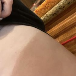 There She Glows - I wore short shorts to the spray tan and my whole body was as white as my upper leg there. This was my tan line!