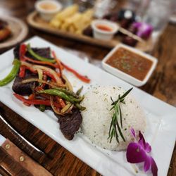 Morel's Bar & Grill Restaurant - Churrasco white rice and beans