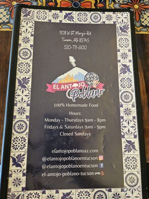 Menu photo 5 El Antojo Poblano Tucson, AZ Menu photo 5 El Antojo Poblano Tucson, AZ