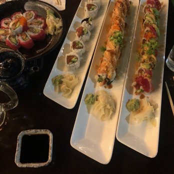 Ozora Sushi Restaurant - Left to right- blossom roll, spicy tuna, chuck norris, JD - Sushi Bars Near Me - Concord, California Ozora Sushi Restaurant - Left to right- blossom roll, spicy tuna, chuck norris, JD - Sushi Bars Near Me - Concord, California