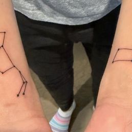Constellation Orion and Big Dipper. Constellation Orion and Big Dipper.