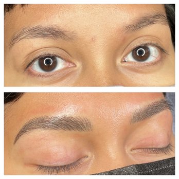 Boss Brow - Top is bare and bottom is after microblading - Tattoo Removal Near Me - Seattle, Washington Boss Brow - Top is bare and bottom is after microblading - Tattoo Removal Near Me - Seattle, Washington