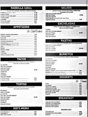 Menu photo 3 Burrito Parrilla Mexicana - Naperville South Naperville, IL Menu photo 3 Burrito Parrilla Mexicana - Naperville South Naperville, IL