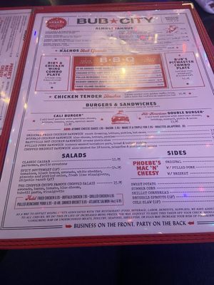 Menu photo 7 Bub City Rosemont, IL