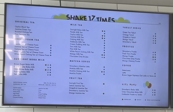Menu photo 1 Sunright Tea Studio - San Bernardino San Bernardino, CA Menu photo 1 Sunright Tea Studio - San Bernardino San Bernardino, CA