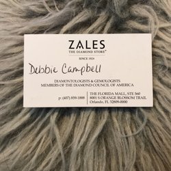 Zales - I had Debbie's official card - but here's the one she gave me. Seriously she's the best.