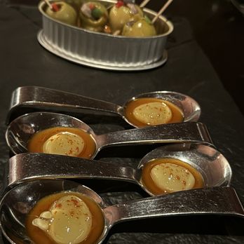 Bazaar Meat by José Andrés - Marinated "Ferran Adria" olives ($14) - Steakhouses Near Me - Las Vegas, Nevada