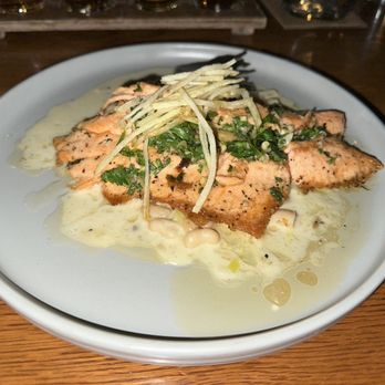 Whiskey Cake - AMERICAN STEELHEAD SALMON - New American Near Me - San Antonio, Texas