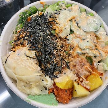 Poke Tiki - 5 Scoop Poke Bowl with every topping. - Seafood Near Me - Orange, California Poke Tiki - 5 Scoop Poke Bowl with every topping. - Seafood Near Me - Orange, California