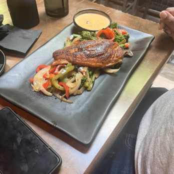 Tequila Chulos - Fish and double veggies (minus rice) - Mexican Near Me - Oklahoma City, Oklahoma