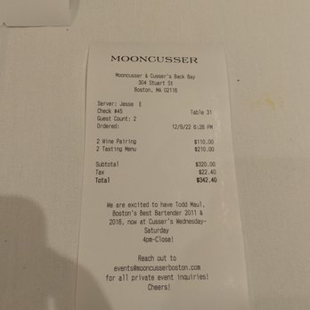 Mooncusser - The Bill - Seafood Near Me - Boston, Massachusetts Mooncusser - The Bill - Seafood Near Me - Boston, Massachusetts