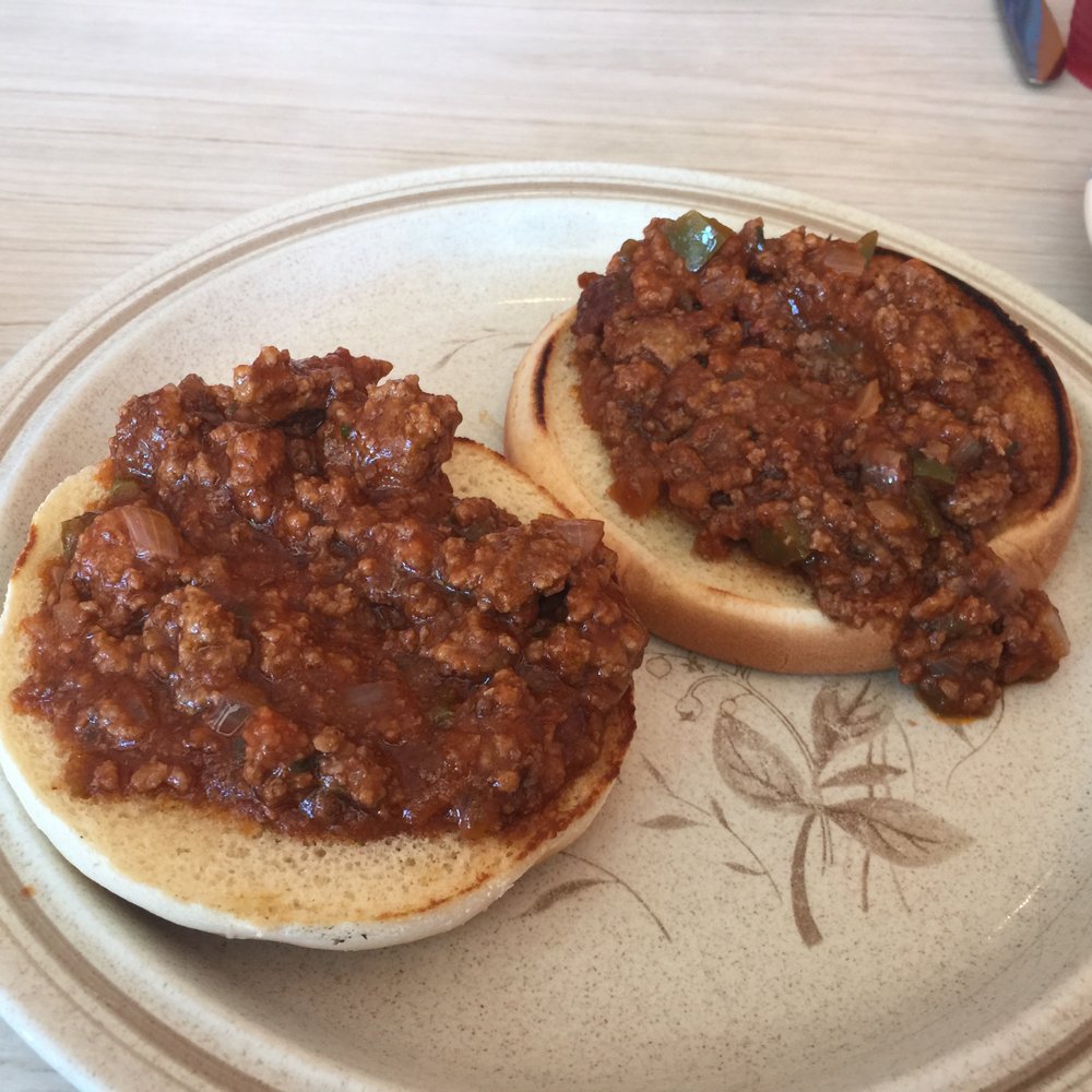 Very good, large Sloppy Joe - nice with a side of slaw. Very good, large Sloppy Joe - nice with a side of slaw.