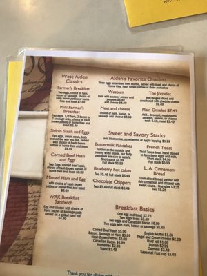 Menu photo 4 West Alden Kitchen Alden, NY