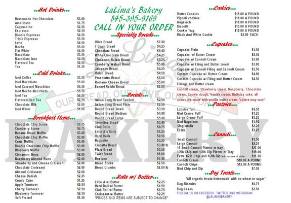 Menu photo 4 LaLima's Bakery Monroe, NY Menu photo 4 LaLima's Bakery Monroe, NY