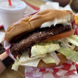 Wimpy Burger I forgot to add cheese but was still delicious!