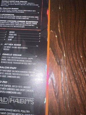 Menu photo 5 Bad Habits Astoria, NY