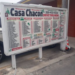 Drive Thru Menu