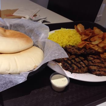 Naf Naf Grill - Kefta plate with rice and fries - Middle Eastern Near Me - Naperville, Illinois