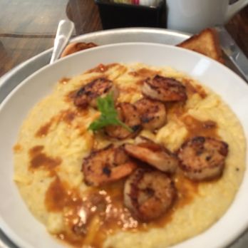 The Brunch Apothecary - Shrimp and grits with toast - Breakfast & Brunch Near Me - Dacula, Georgia
