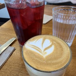 Jamaica , cortado these were not bad, but our chilaquiles were terrible