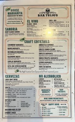 Menu photo 2 Bar Tulio's Miami, FL Menu photo 2 Bar Tulio's Miami, FL