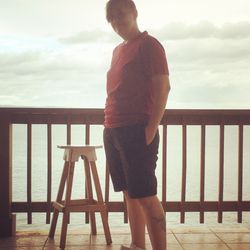 LemonTree Oceanfront Cottages - Me on the balcony