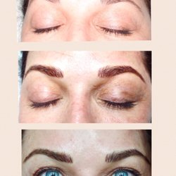 Donna Shepherd Permanent Beauty of Atlanta - Eyebrows-Before and after Microblading 1st session Free consultation! 678-739-0040