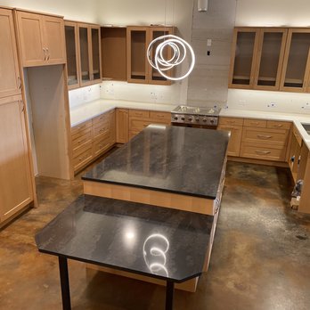 AGS Granite - Used the full length of the black slab for the island. Quartz: Vicostone Amadeus. - Kitchen & Bath Near Me - San Antonio, Texas AGS Granite - Used the full length of the black slab for the island. Quartz: Vicostone Amadeus. - Kitchen & Bath Near Me - San Antonio, Texas