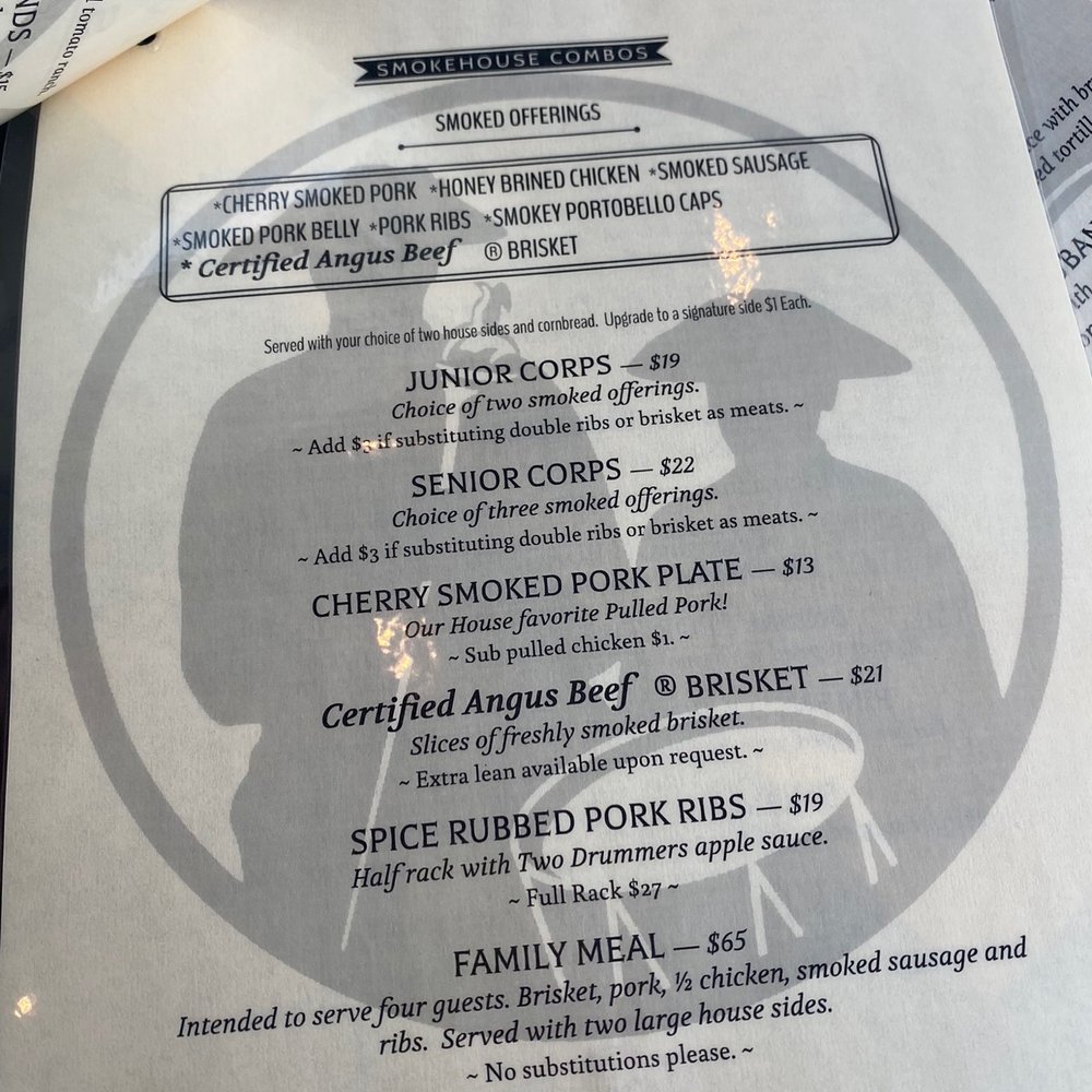 Two Drummers Smokehouse - Menu - Barbeque Near Me - Toano, Virginia Two Drummers Smokehouse - Menu - Barbeque Near Me - Toano, Virginia