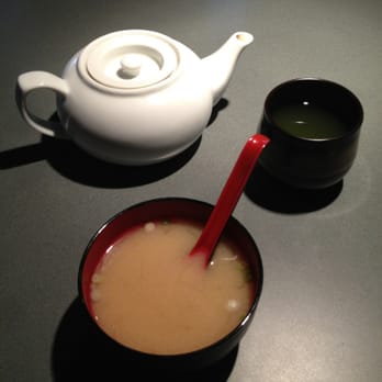 Sushi Plus - Green Tea and Miso to start... - Japanese Near Me - Kamloops, British Columbia