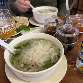 Mekong Authentic Vietnamese Cuisine - Pho with meat balls split into two bowls for my kids - Vietnamese Near Me - Sandusky, Ohio