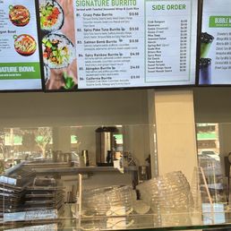 the menus of the restaurant