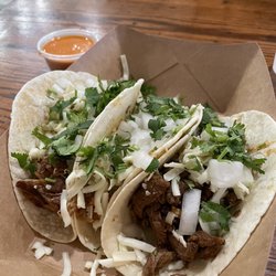 Taco Taco - One each: steak, carnitas and chipotle chicken