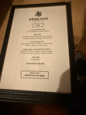Menu photo 2 Hemlock Cocktail Bar Catskill, NY