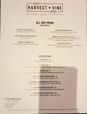 Menu photo 3 Harvest + Vine Reston, VA