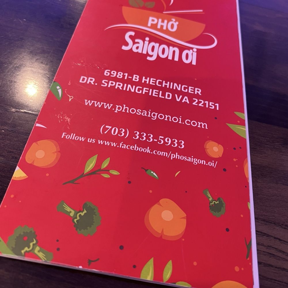 Pho Saigon Oi - Vietnamese Near Me - North Springfield, Virginia Pho Saigon Oi - Vietnamese Near Me - North Springfield, Virginia