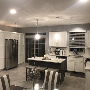 Global Interiors - White shaker with Calcutta quartz - General Contractors Near Me - Troy, Michigan Global Interiors - White shaker with Calcutta quartz - General Contractors Near Me - Troy, Michigan