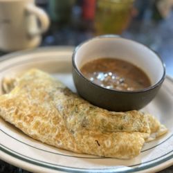 Black-Eyed Susan's - Omlette with black-eyed peas.